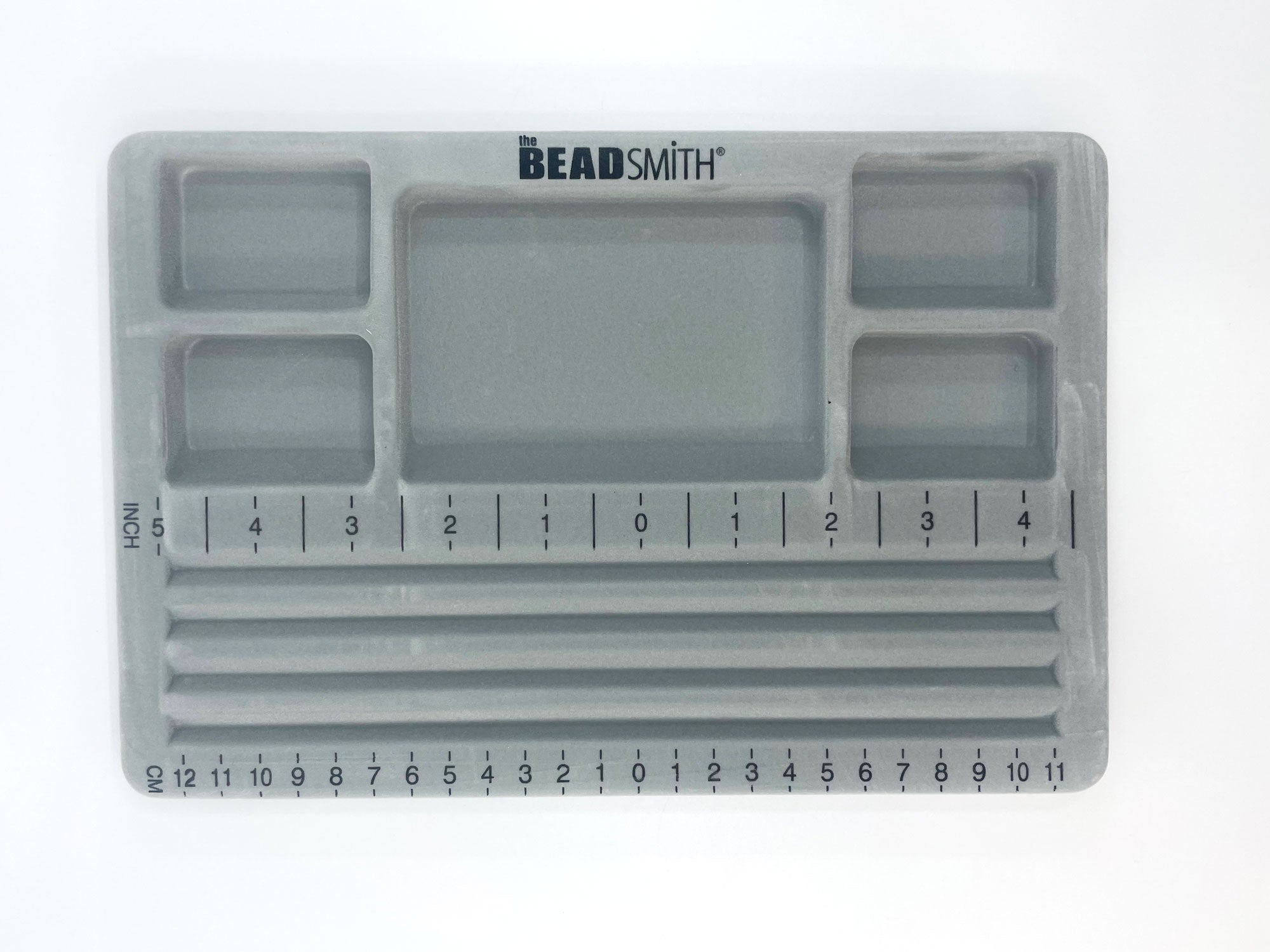 The BeadSmith Mini Travel Bead Design Beading Board, Gray Flock with L