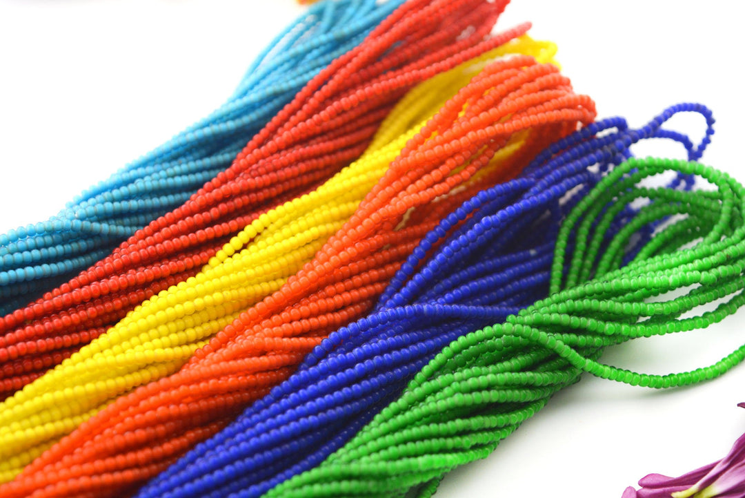 Ghana Glass Seed Beads – Small Recycled African Spacer Beads