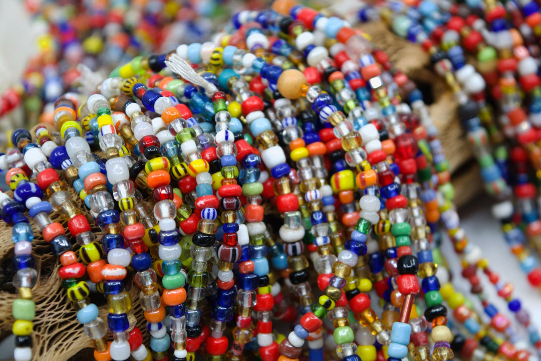 Ghana Christmas Beads – Mixed Shape African Glass Trade Beads