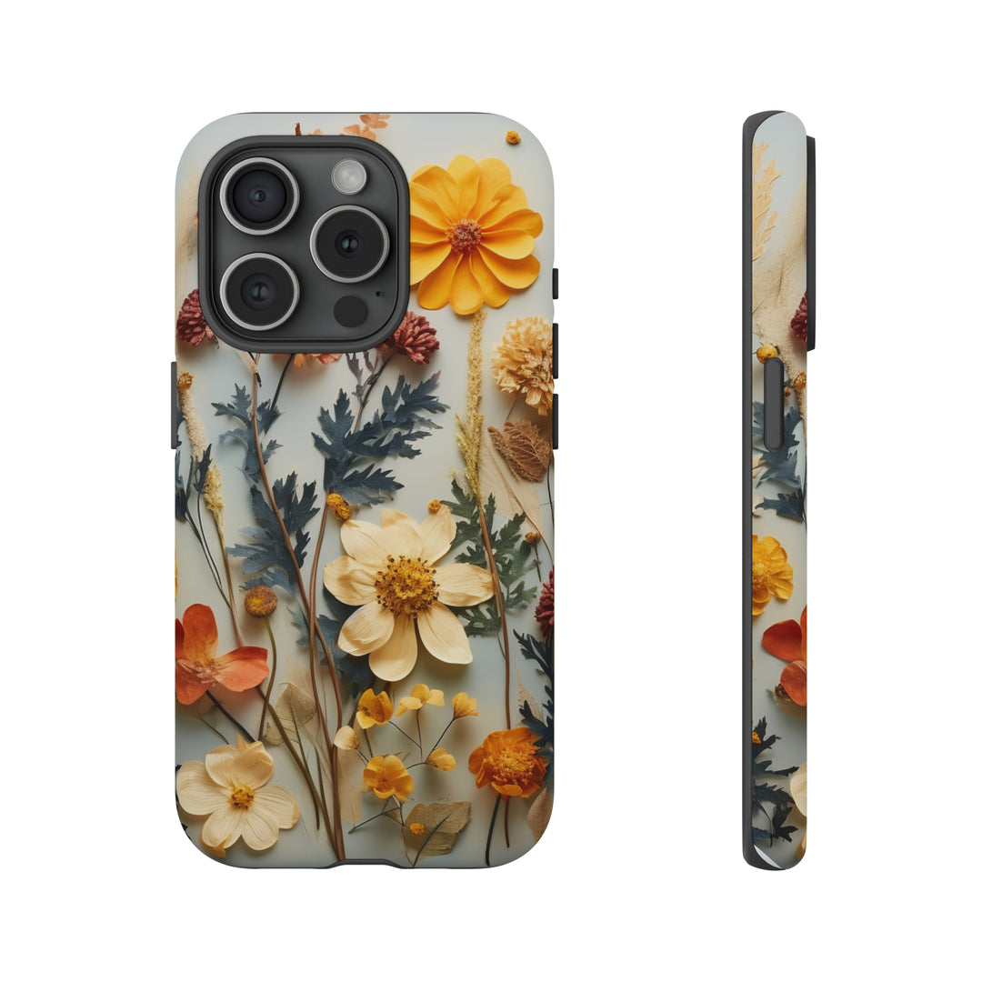 Pressed Flower Tough Cases: iPhone Flower Case Nature Inspired Accessories Gift for Her Gift for Mom