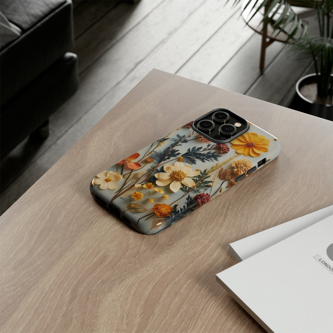 Pressed Flower Tough Cases: iPhone Flower Case Nature Inspired Accessories Gift for Her Gift for Mom