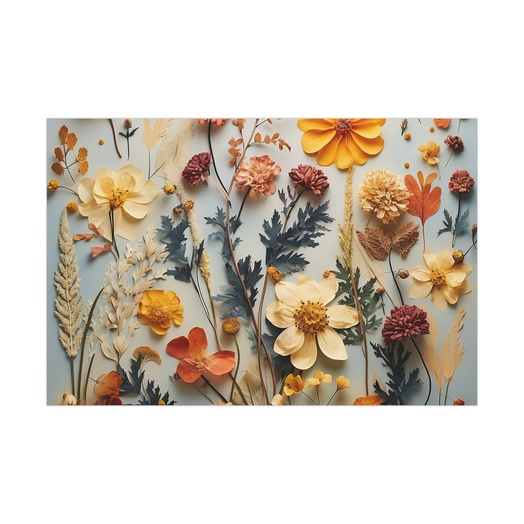 Pressed Flower Art: Flower Gift Wrap Papers Flower Satin Wrapping Paper  Flower Glossy Wrapping Paper Gift Wrapping paper