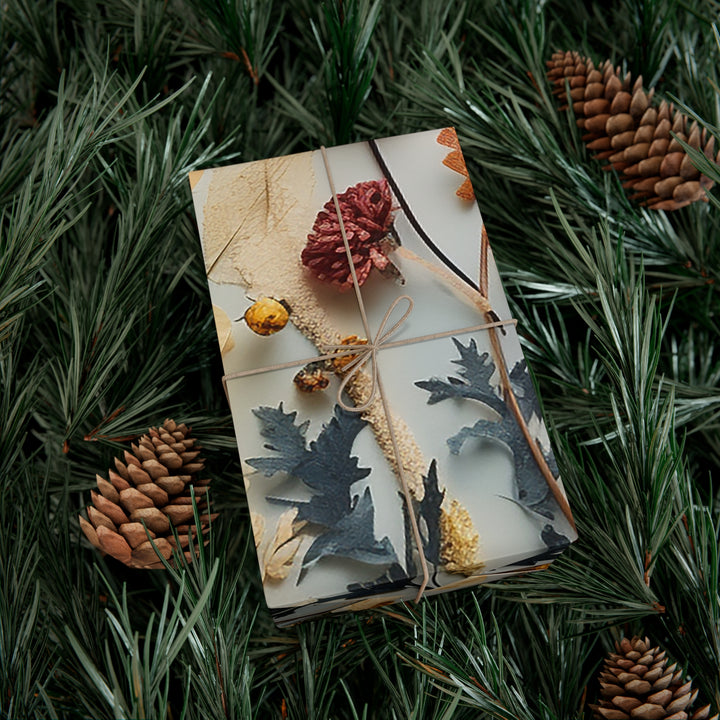 Pressed Flower Art: Flower Gift Wrap Papers Flower Satin Wrapping Paper  Flower Glossy Wrapping Paper Gift Wrapping paper