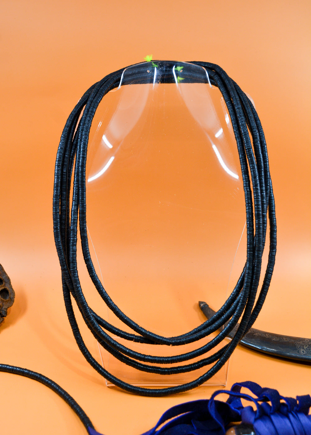 Midnight Black: 6mm Vintage African Phono Record Beads / African Beads, Jijida Beads, Vinyl Record Beads, Trade Beads, Vinyl Beads, Heishi Beads, Vulcanite, Jewelry Supplies