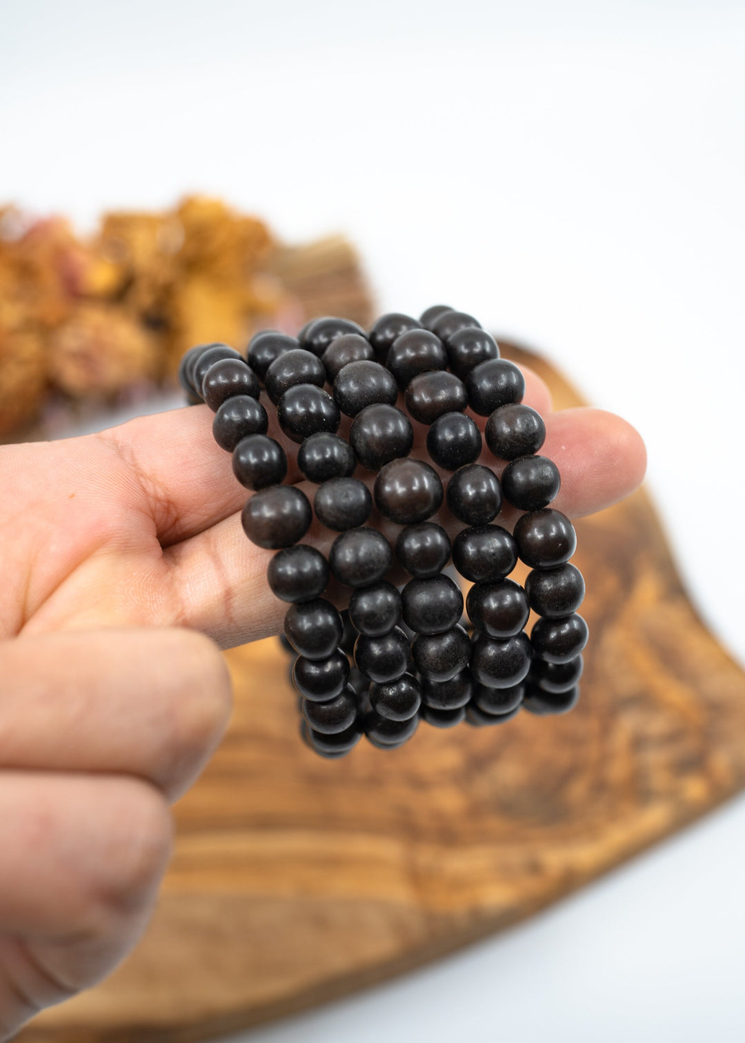 Black Acai Beads Bracelet