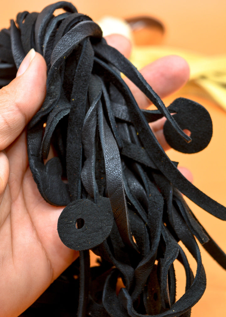 Close-up of Deer Leather Straps