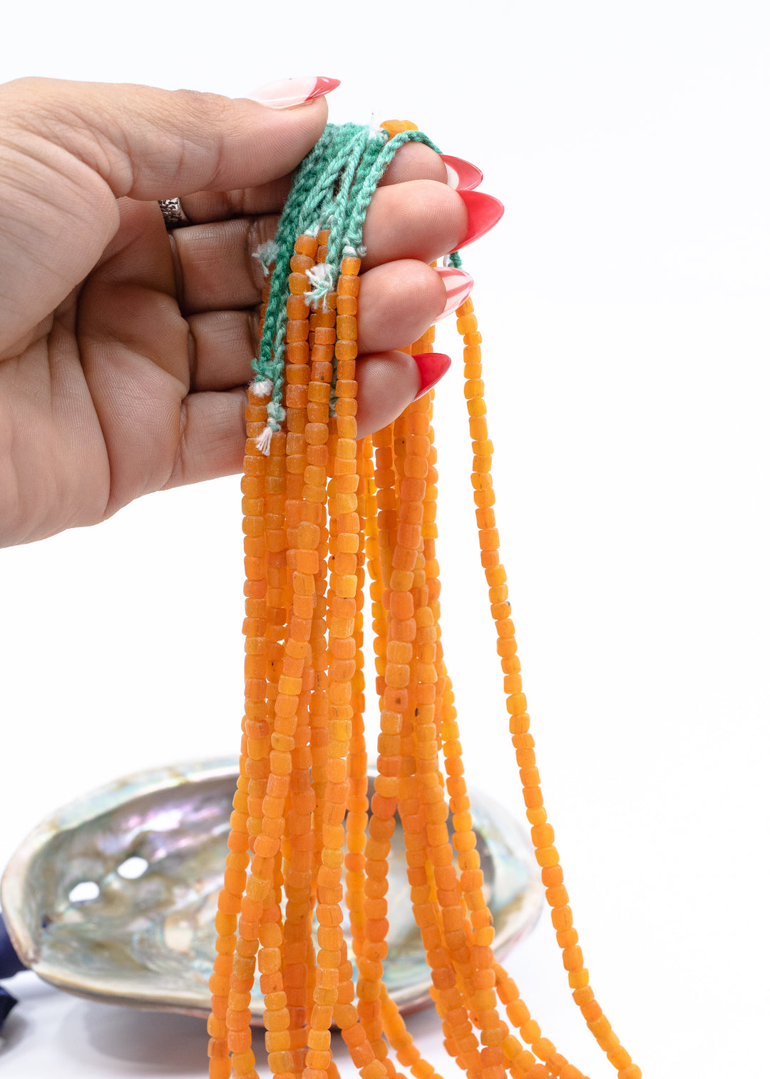 Butterscotch Orange Java Glass Beads, 4mm, 24 Inches strand