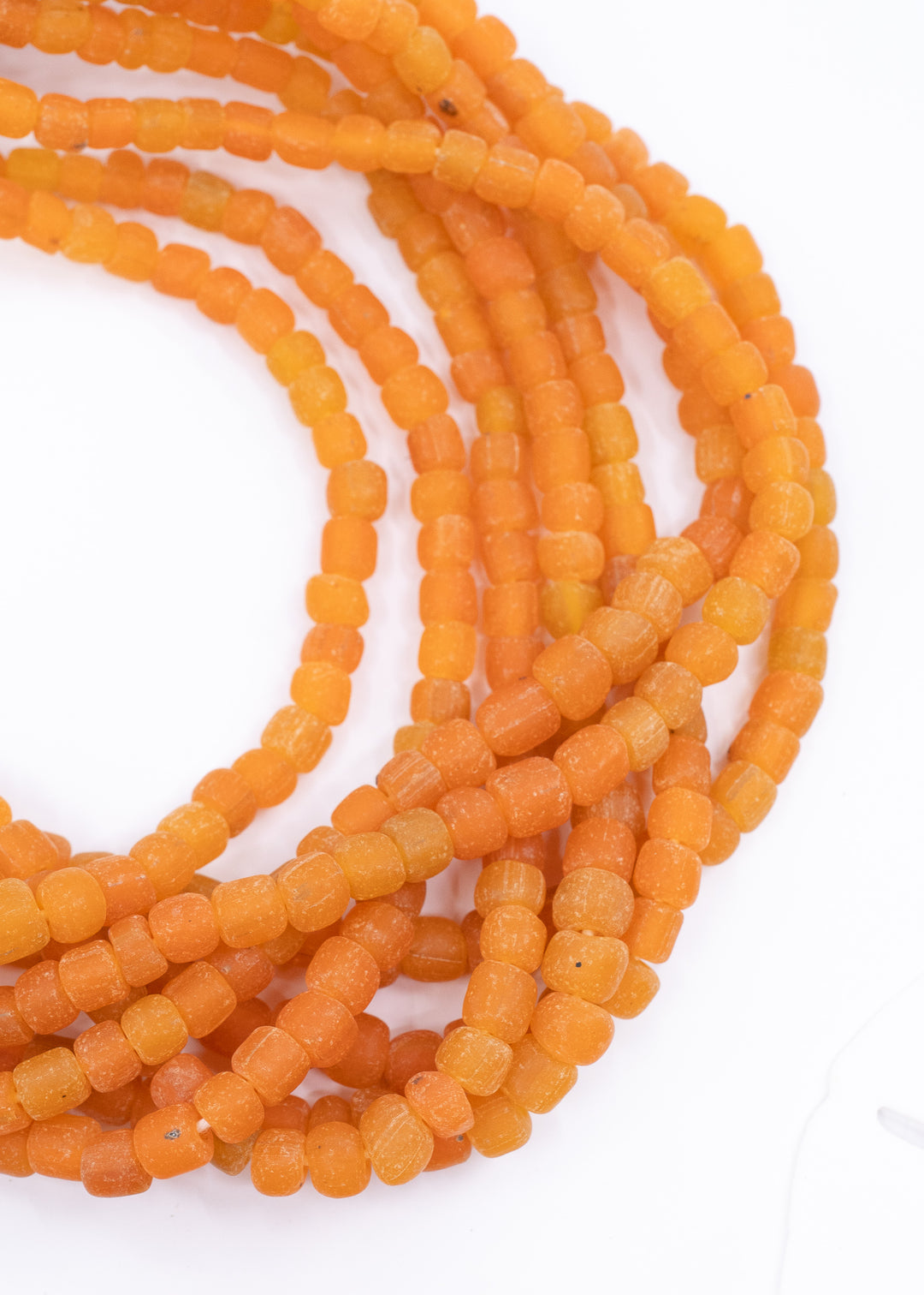 Butterscotch Orange Java Glass Beads, 4mm, 24 Inches strand