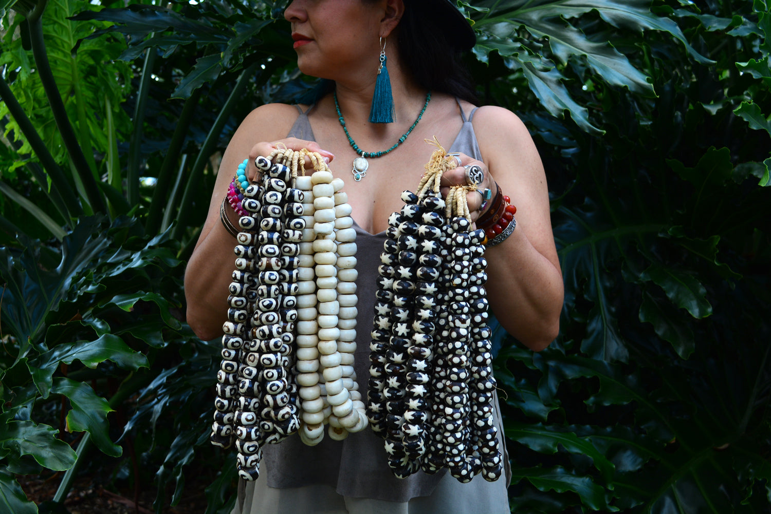 handcrafted recycled bone beads from africa india nepal