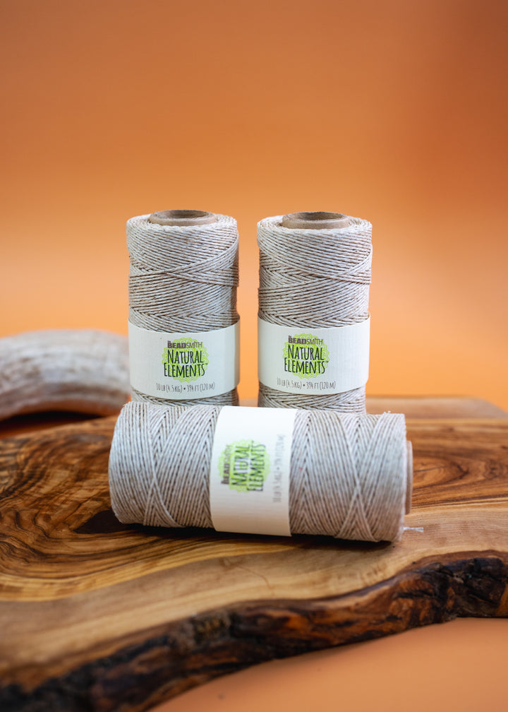 Natural hemp Yarn Spools for Jewelry Making.