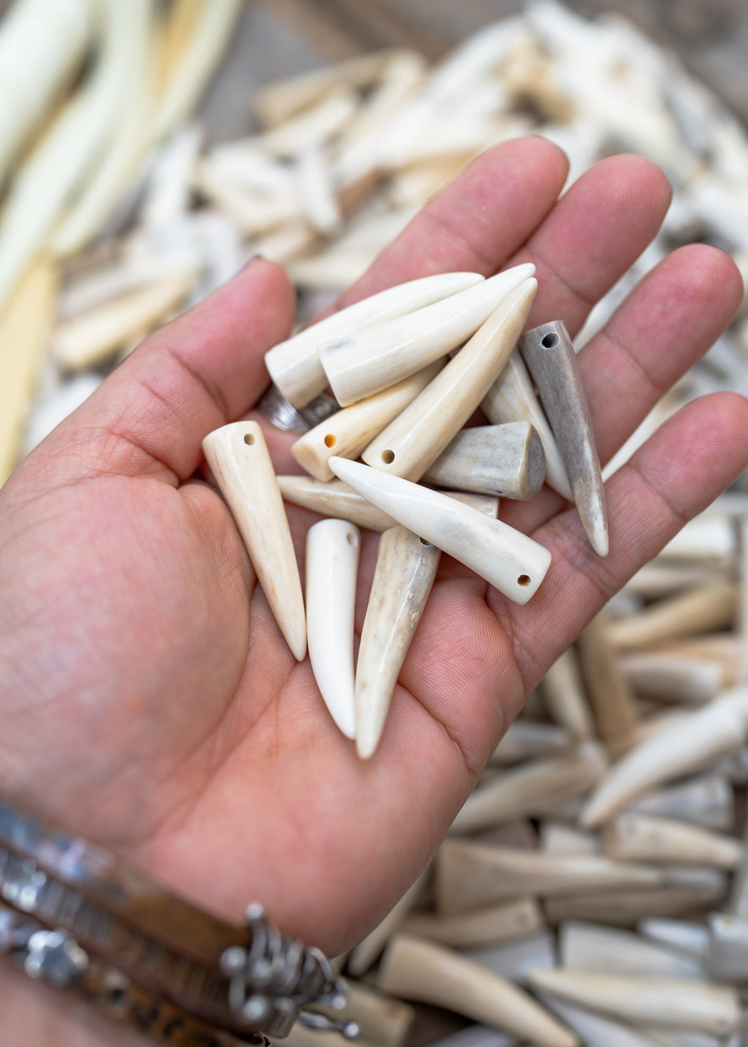 Natural Deer Antler Charms