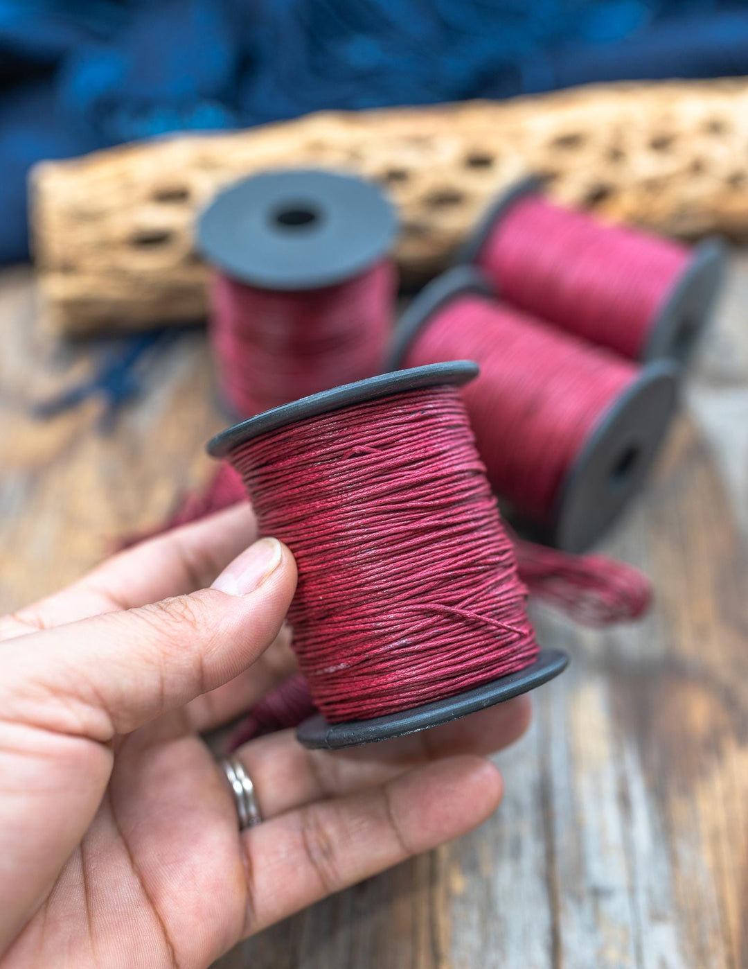 Red Velvet Cotton Cord Spool