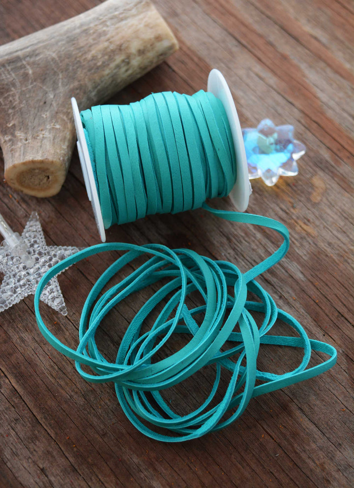Deerskin Leather 5mm in Turquoise