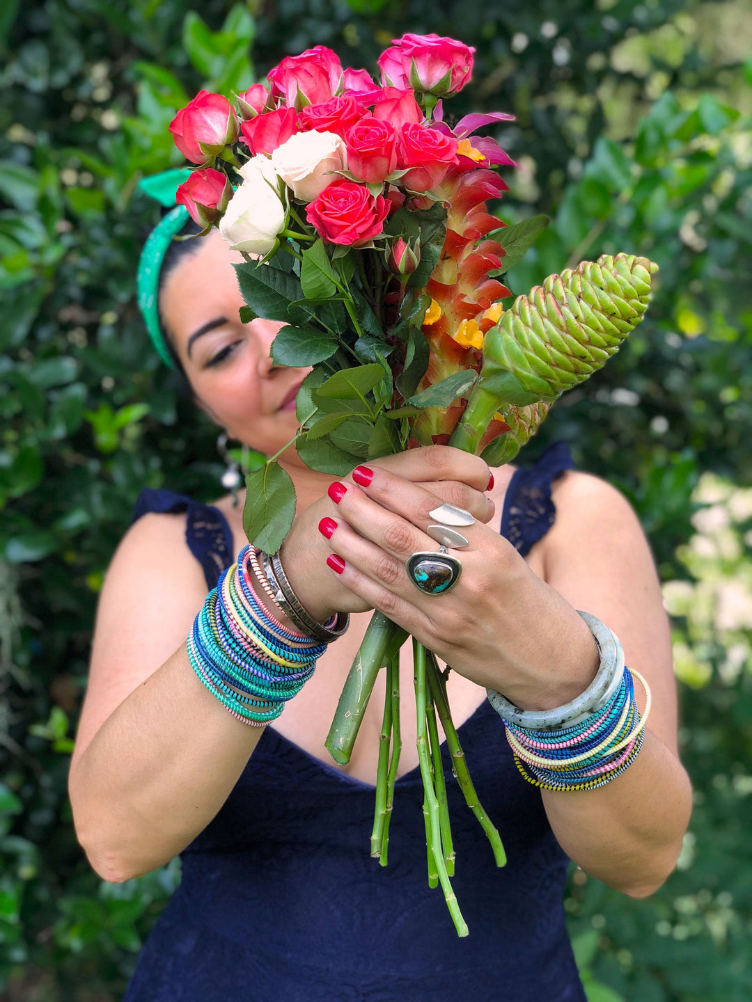 Black and White Arm Party Stack – Set of 12 Recycled Flip Flop Bracelets | Fair Trade Jewelry from Mali, Ethically Sourced, Colorful African Bangles, Waterproof Stack