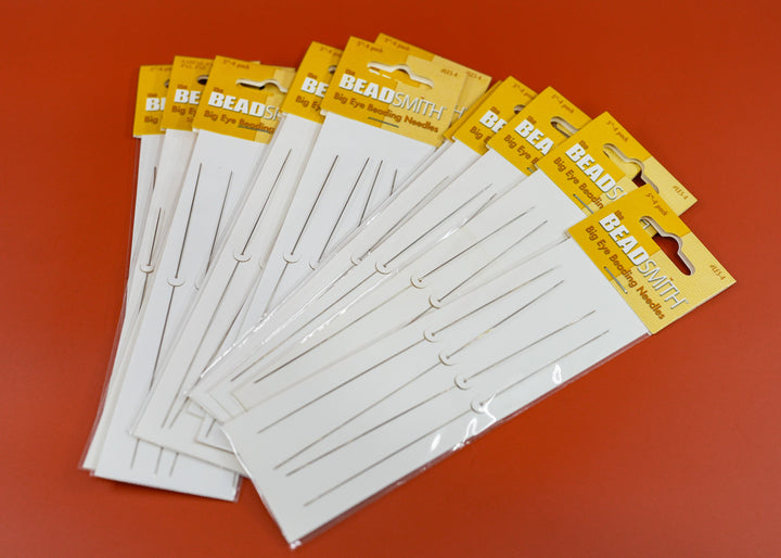Big Eye Beading Needles: Four 5" needles, Stainless Steel / The BeadSmith, Large Hole, Needle, Findings, Sewing, NeedleCraft, Supplies