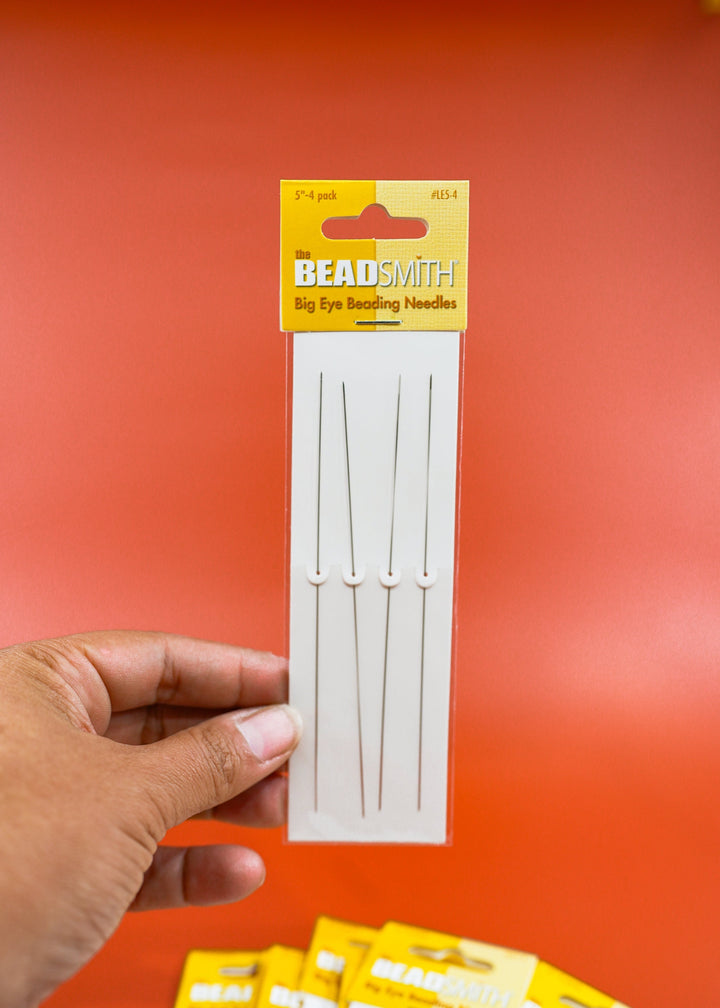 Big Eye Beading Needles: Four 5" needles, Stainless Steel / The BeadSmith, Large Hole, Needle, Findings, Sewing, NeedleCraft, Supplies