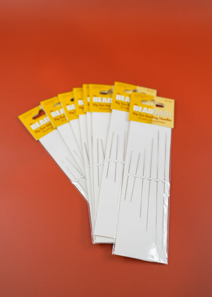 Big Eye Beading Needles: Six assorted size needles, Stainless Steel / BeadSmith, Large Hole, Needle, Findings, Sewing, NeedleCraft, Supplies