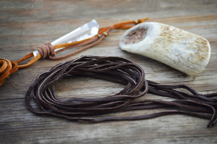 Fudge Brown Deerskin Leather Lace 3mm x 36 Inches Leather Strap, 1 Piece