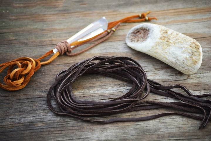 BULK Fudge Brown Deerskin Leather Strap 3mm x 36 Inches Leather Straps, 10 Pieces