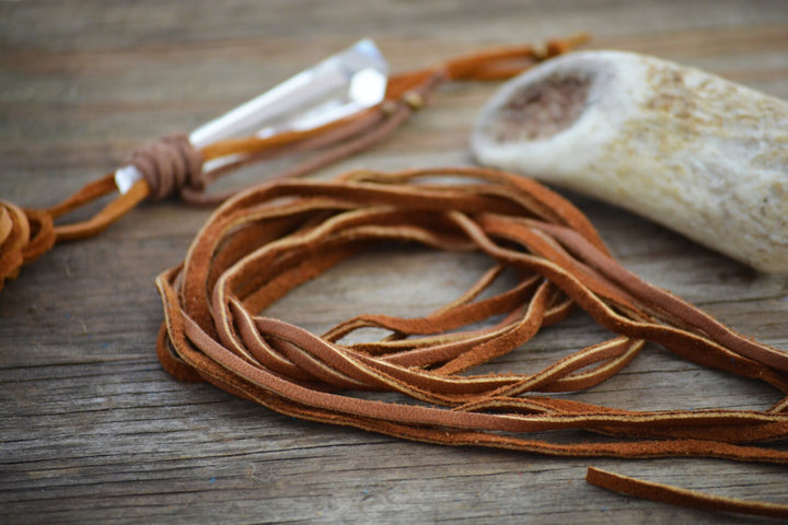 BULK Chocolate Brown Deerskin Leather Strap 3mm x 36 Inches Leather Straps, 10 Pieces