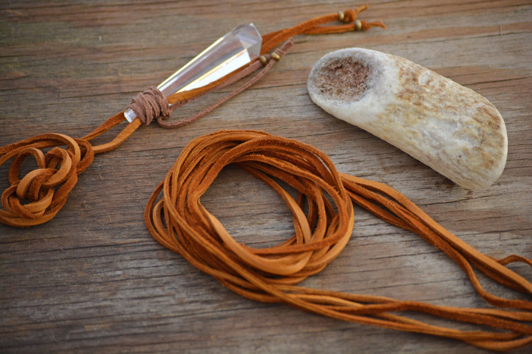 BULK Saddle Brown Deerskin Leather Strap 3mm x 36 Inches Leather Straps, 10 Pieces