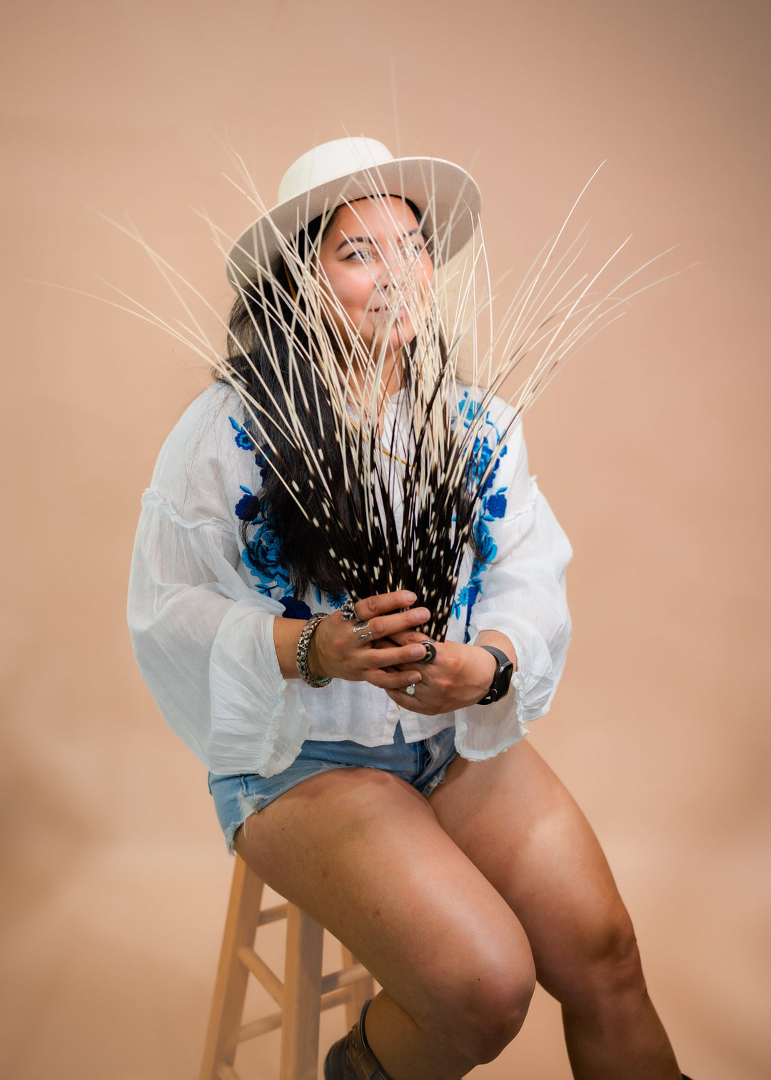 Authentic African Porcupine Quills – 5 Cruelty-Free Quills, 16–18" Natural Quills for Quillwork (5 Pieces)