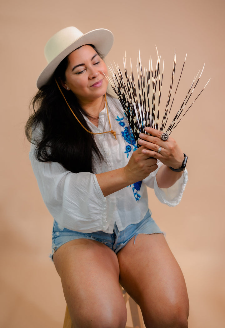 Authentic African Porcupine Quills – 5 Cruelty-Free Quills, 11-14" Natural Quills for Quillwork (5 Pieces)