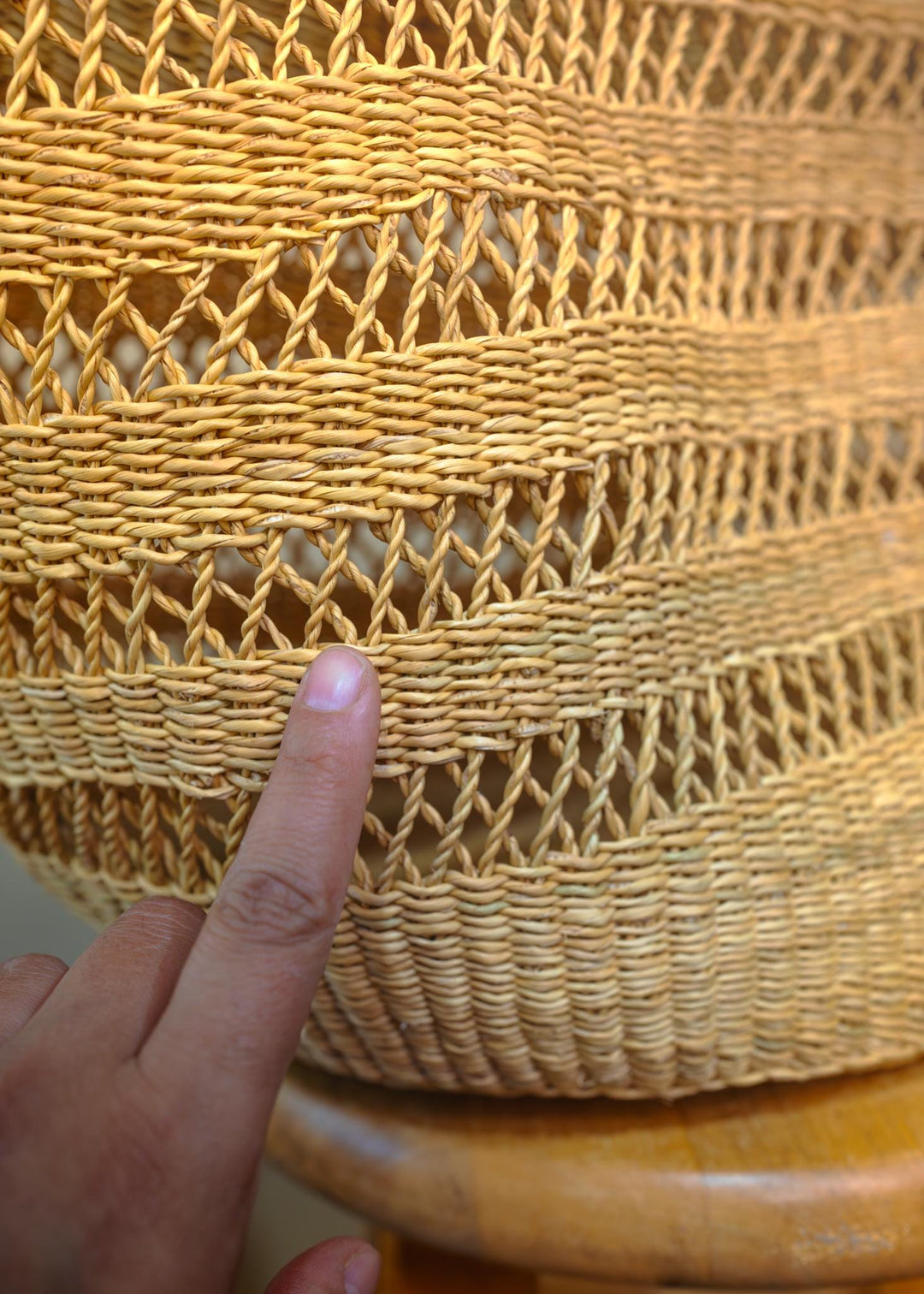 Jane: Tan, Large Deluxe Bolga Basket from Africa, Handmade Straw Ghana Basket, Bolga Basket, Fair Trade Harvest Basket, Gifts