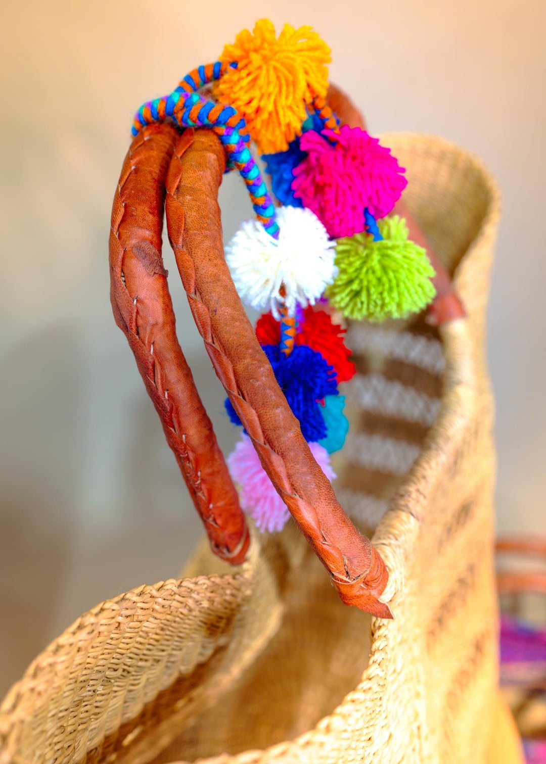 Jane: Tan, Large Deluxe Bolga Basket from Africa, Handmade Straw Ghana Basket, Bolga Basket, Fair Trade Harvest Basket, Gifts