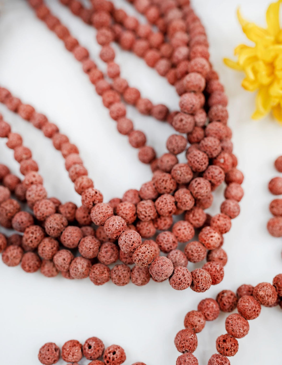 Terracotta Brown Lava Rock Beads 8mm – Oil Diffuser Beads, 16" strand