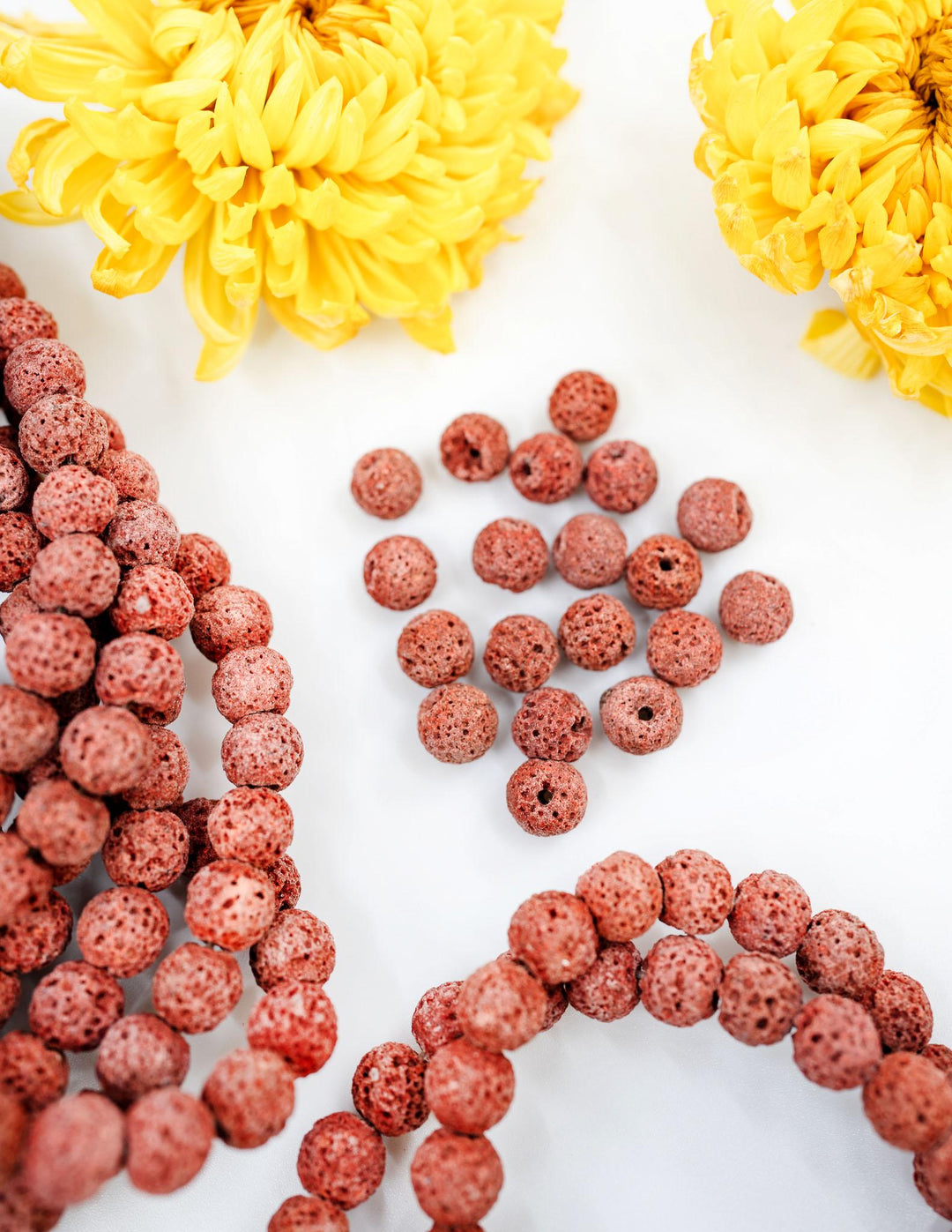 Terracotta Brown Lava Rock Beads 8mm – Oil Diffuser Beads, 16" strand