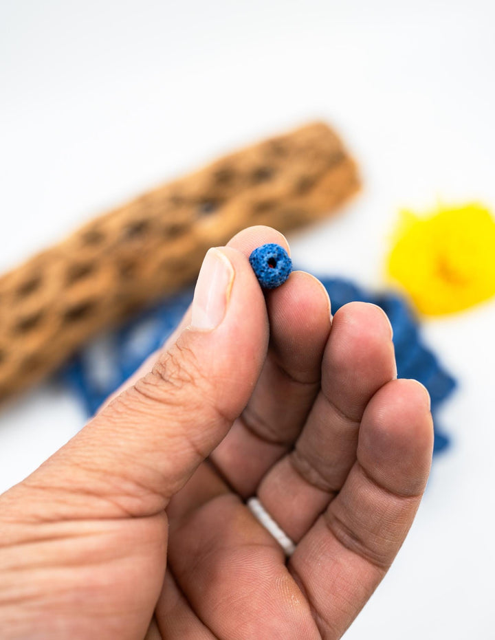 Blue Lava Rock Beads 8mm – Oil Diffuser Beads, 16" strand