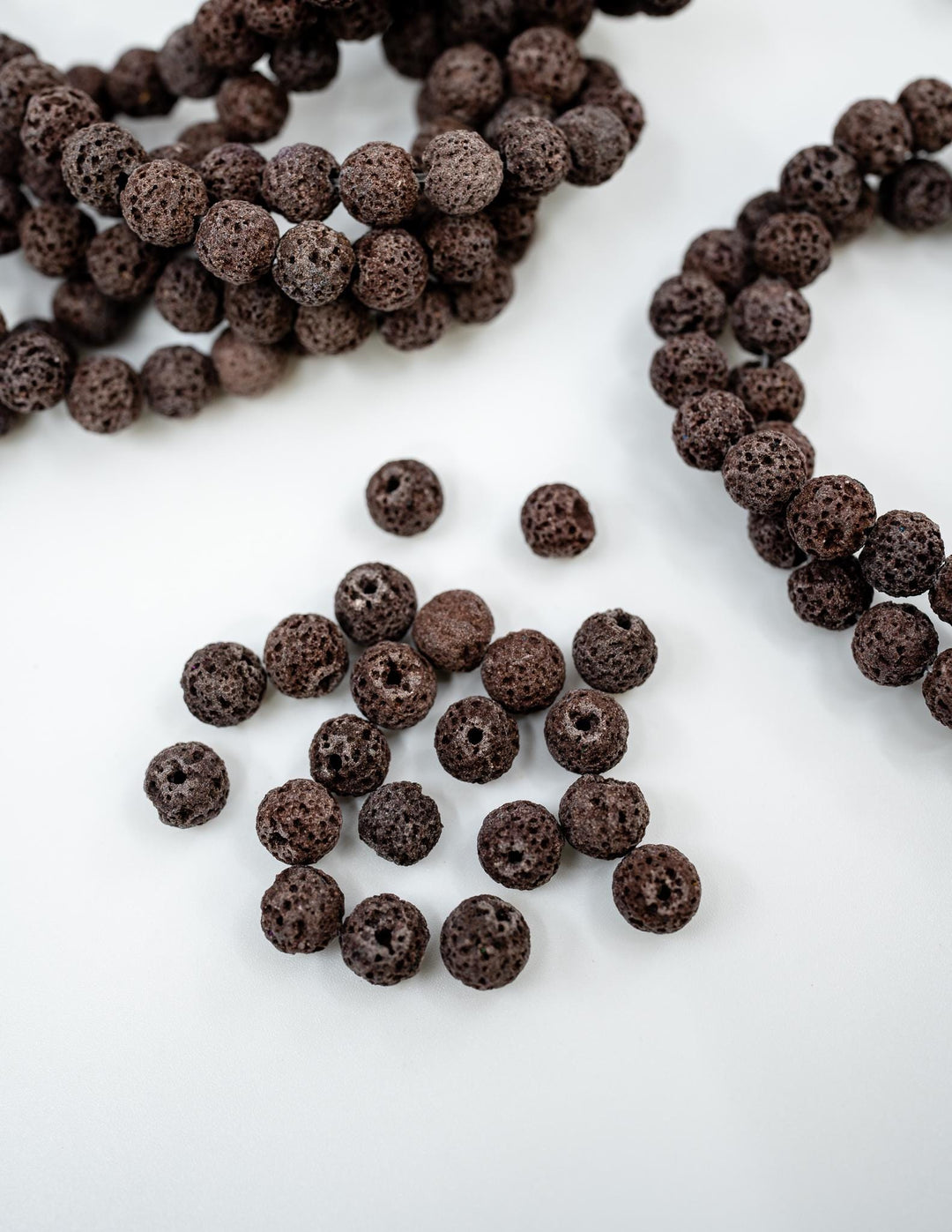 Brown Lava Rock Beads 8mm – Oil Diffuser Beads, 16" strand