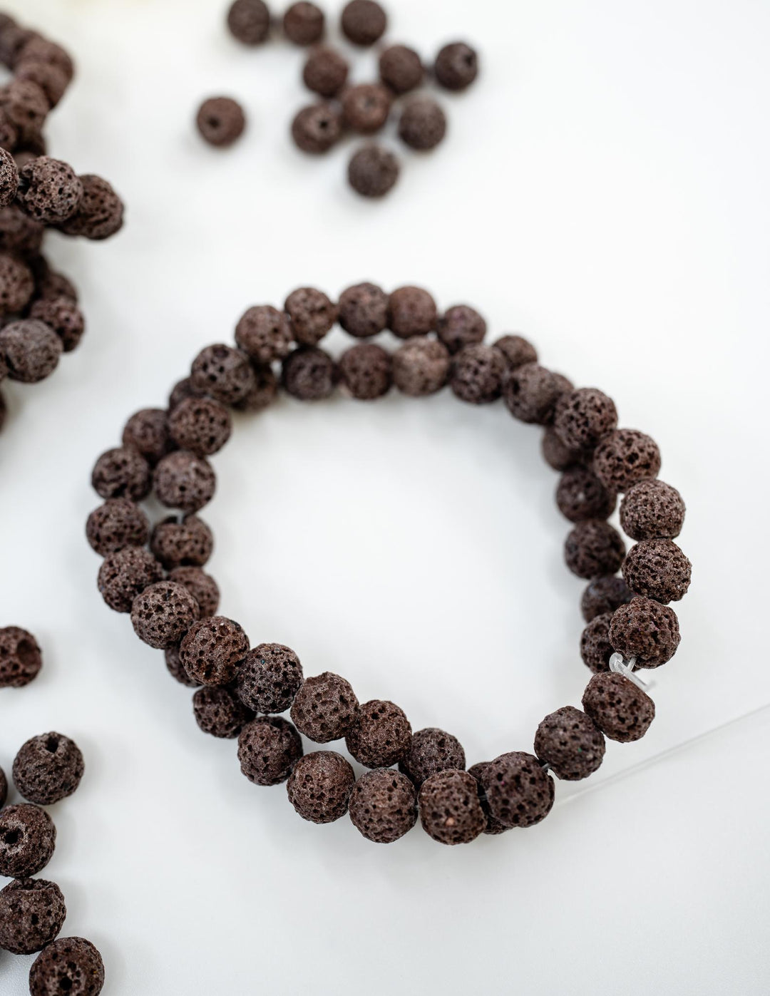 Brown Lava Rock Beads 8mm – Oil Diffuser Beads, 16" strand