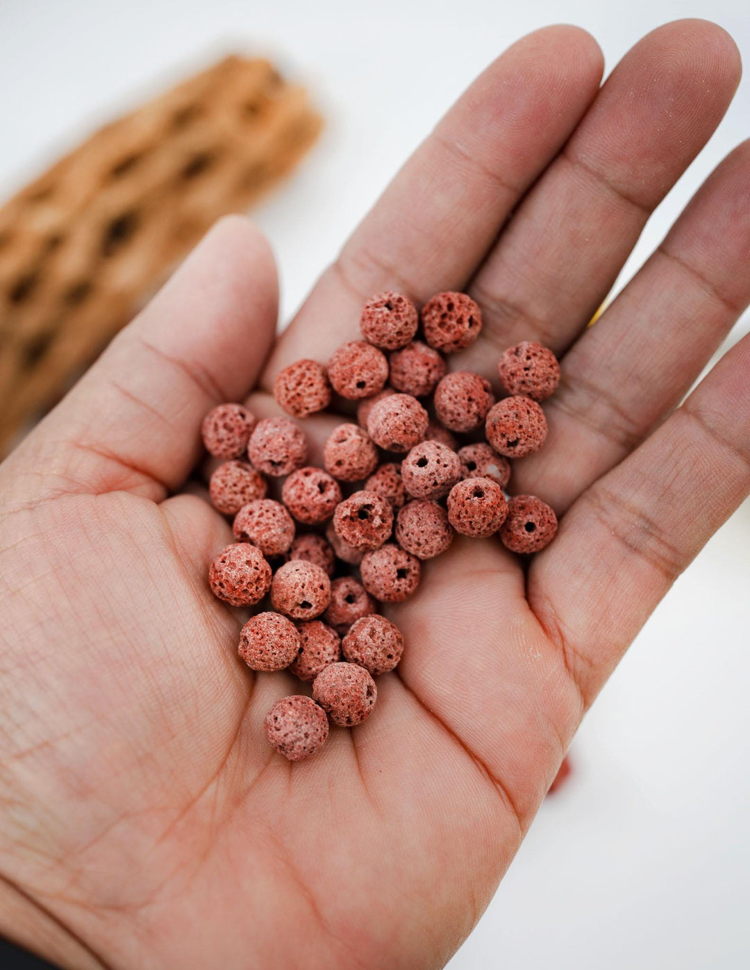 Terracotta Brown Lava Rock Beads 8mm – Oil Diffuser Beads, 16" strand