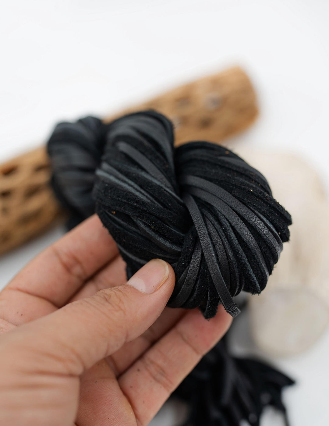 Black Deerskin Leather Lace, 3mm x 36 Inches Leather Strap, 1 Piece