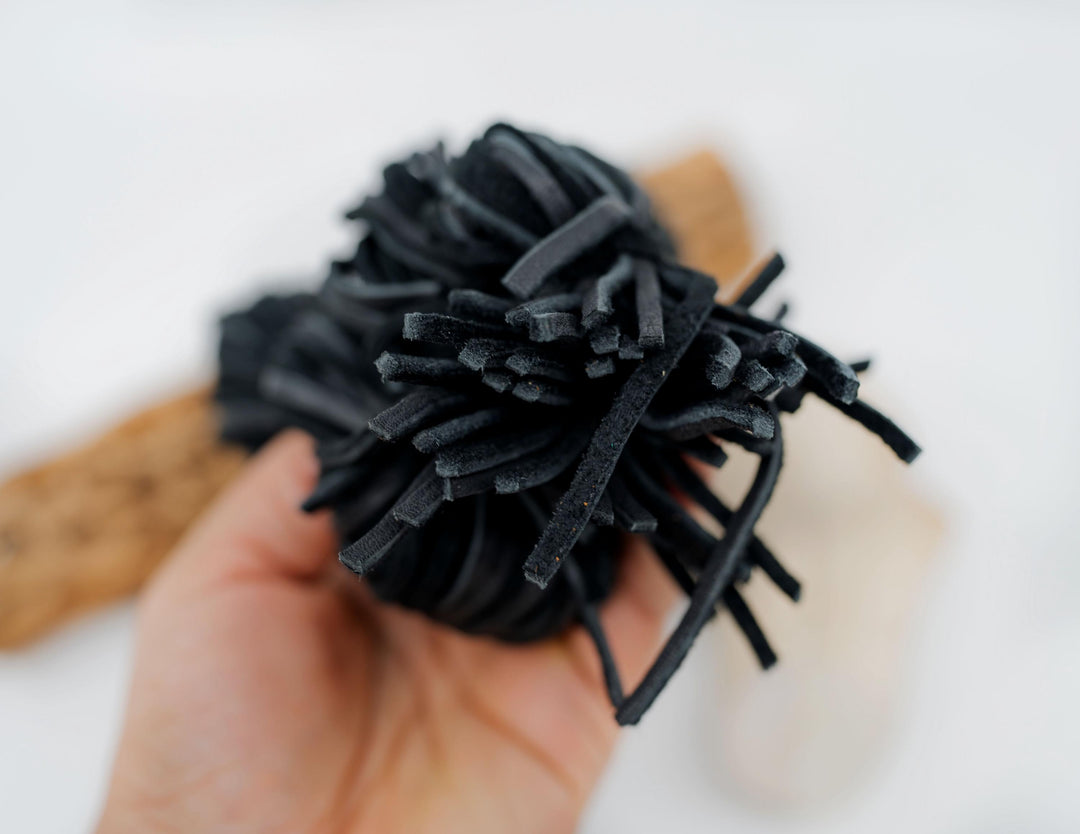 BULK Black Deerskin Leather Strap 3mm x 36 Inches Leather Straps, 10 Pieces