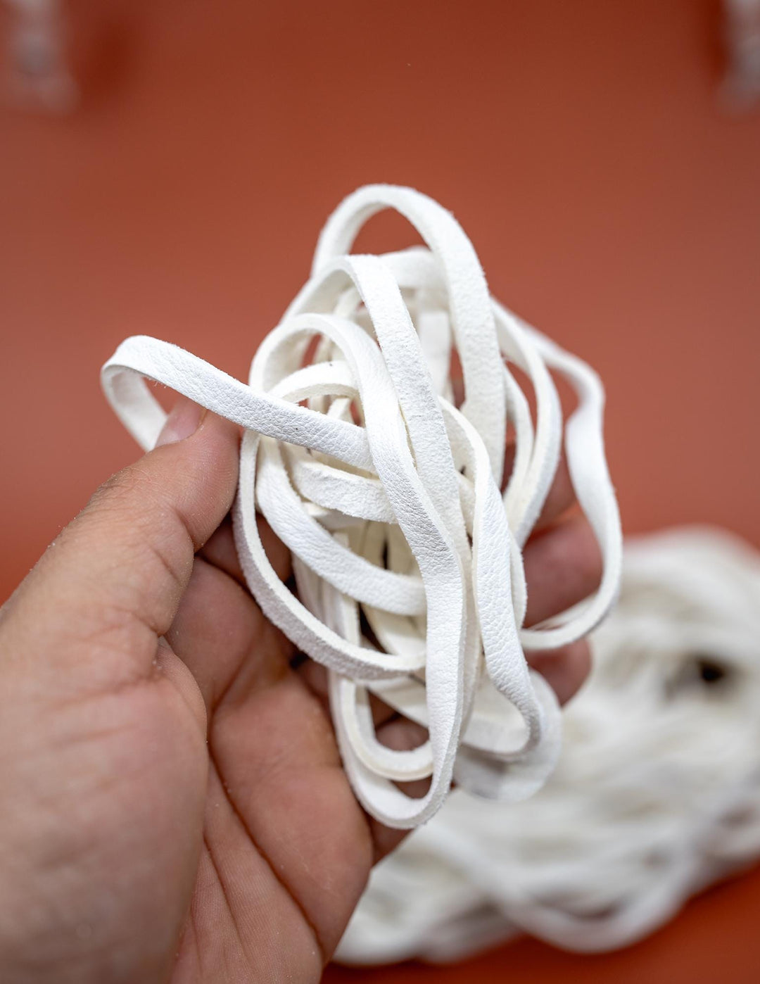 White Deerskin Leather Strap 6mm x 72 Inches Leather Straps, 1 Piece