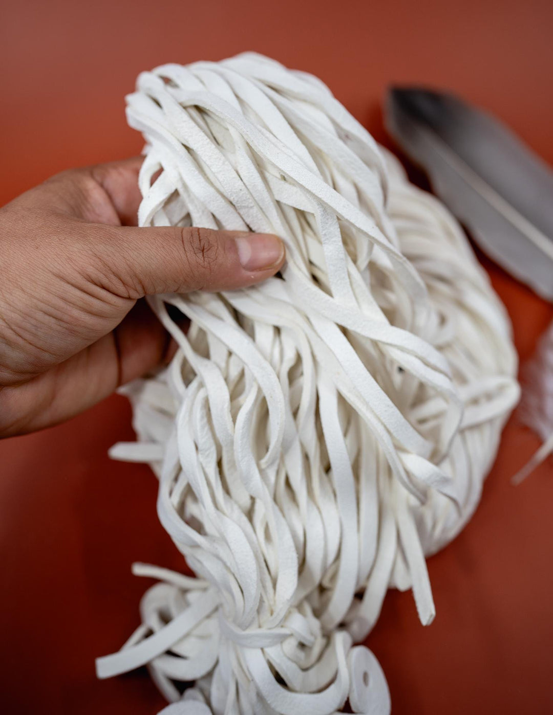 White Deerskin Leather Strap 6mm x 72 Inches Leather Straps, 1 Piece