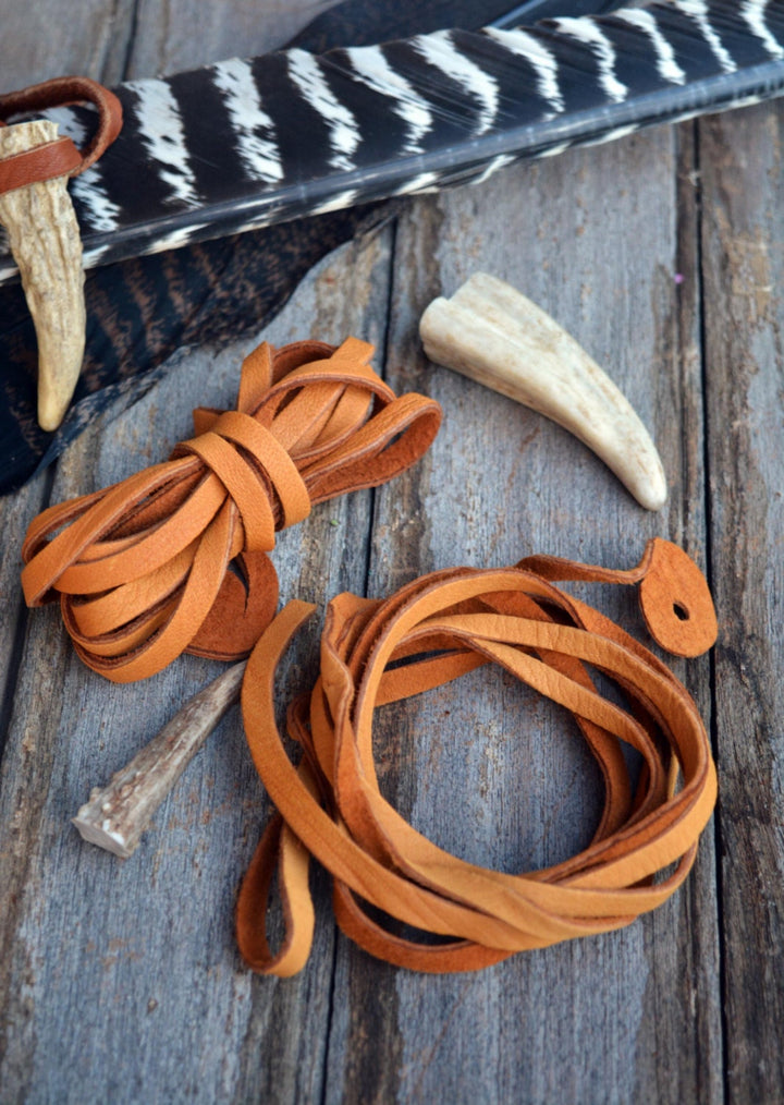 Saddle Brown Deerskin Leather Strap 6mm x 72 Inches Leather Straps, 1 Piece