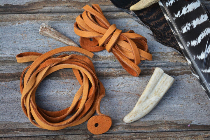 Saddle Brown Deerskin Leather Strap 6mm x 72 Inches Leather Straps, 1 Piece