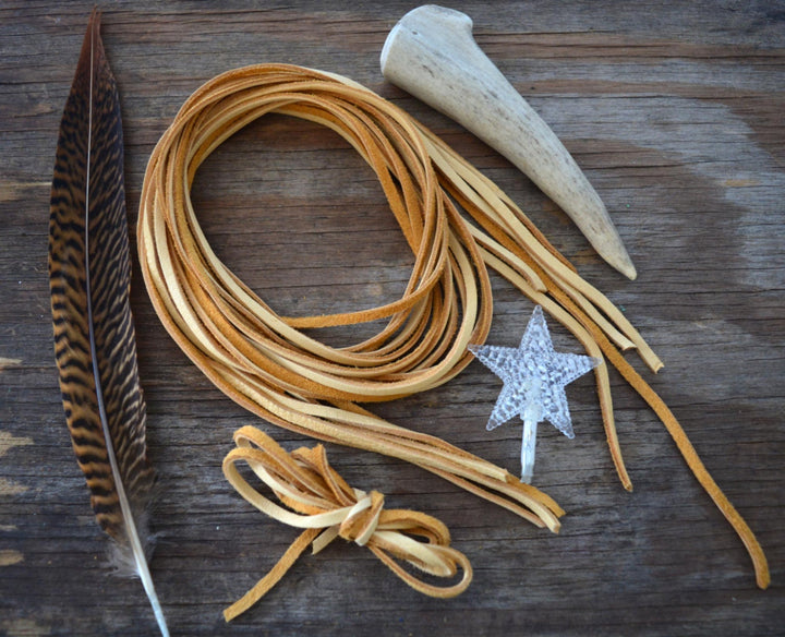 BULK Light Tan Deerskin Leather Strap 3mm x 36 Inches Leather Straps, 10 Pieces