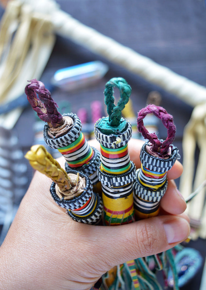 Multicolor Authentic African Tuareg Leather Tassel