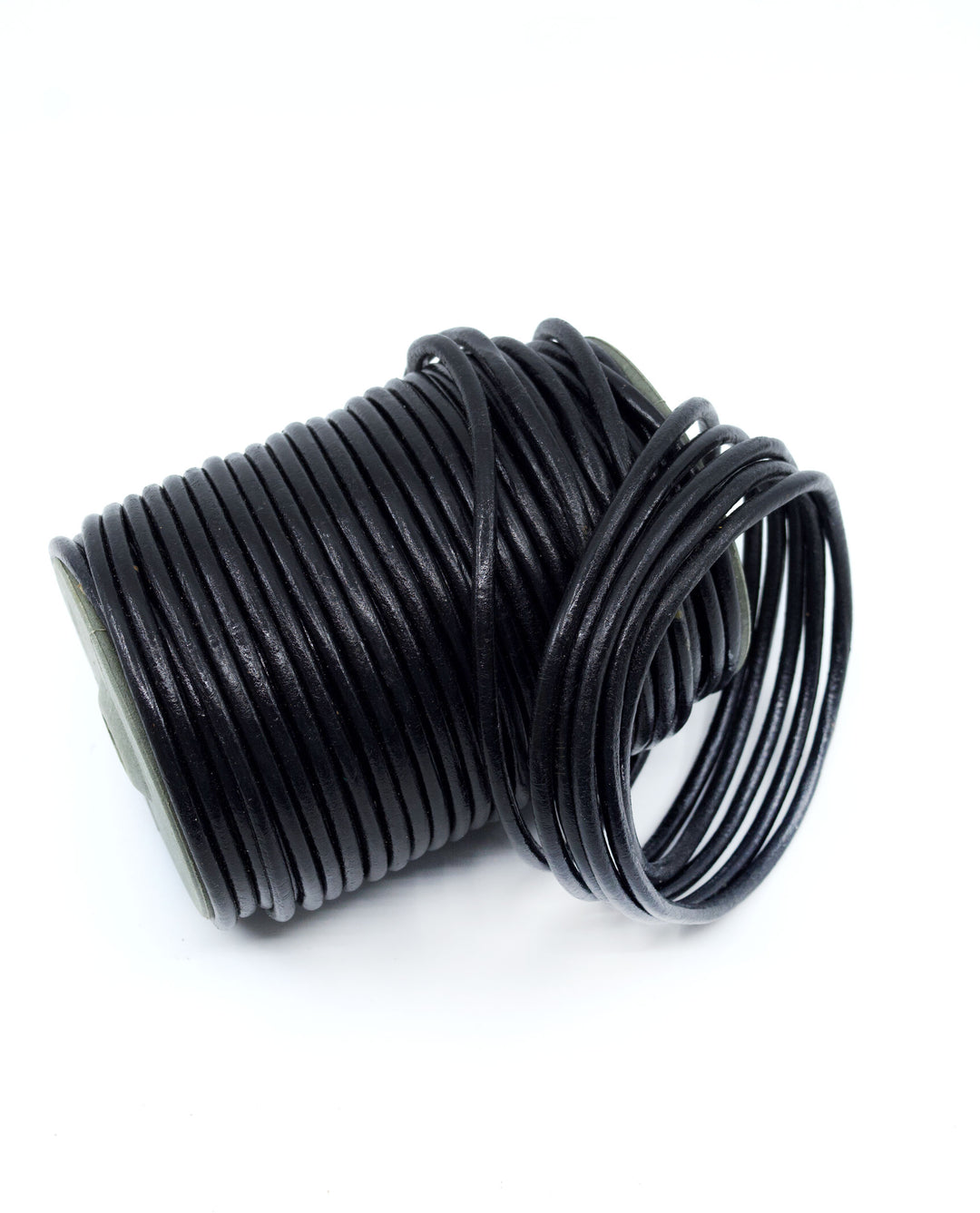 Black, 5mm Round Leather Cord / Organic Leather, Round Leather, Leather Jewelry, Leather Cording, Jewelry Supplies