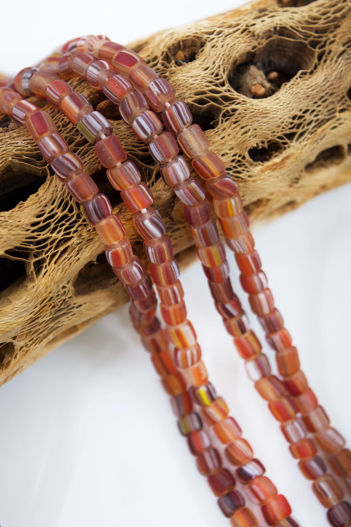 Clay Brown: Java Glass Beads, 4mm, 140 beads from Indonesia – Nature Beads