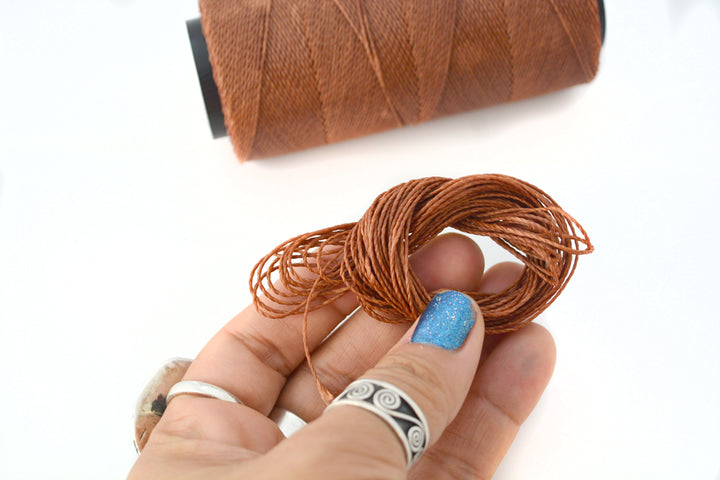 Waxed Polyester Cord, 1mm x pack of 25 feet (8.33 yards), 2-ply / Macrame, Hilo Encerado, Linha Encerada, Polyester Thread, Jewelry Making Supplies