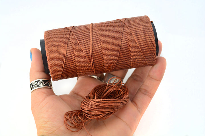 Waxed Polyester Cord, 1mm x pack of 25 feet (8.33 yards), 2-ply / Macrame, Hilo Encerado, Linha Encerada, Polyester Thread, Jewelry Making Supplies