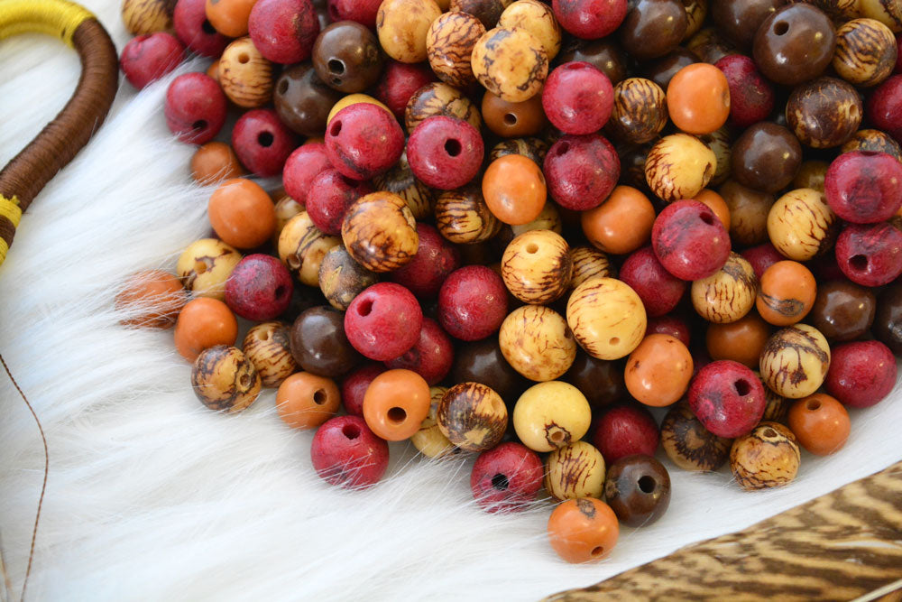 Earth Tones: Real Acai Beads from South America, 8-10mm / Pick your Qty / Eco-Friendly Beads, Natural Seeds, DIY Jewelry Making Supplies