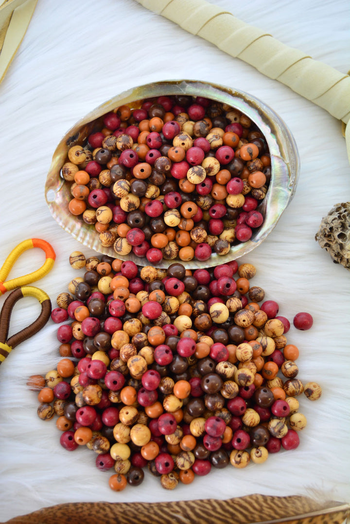 Natural Earthy Tones Acai beads for Jewelry making.