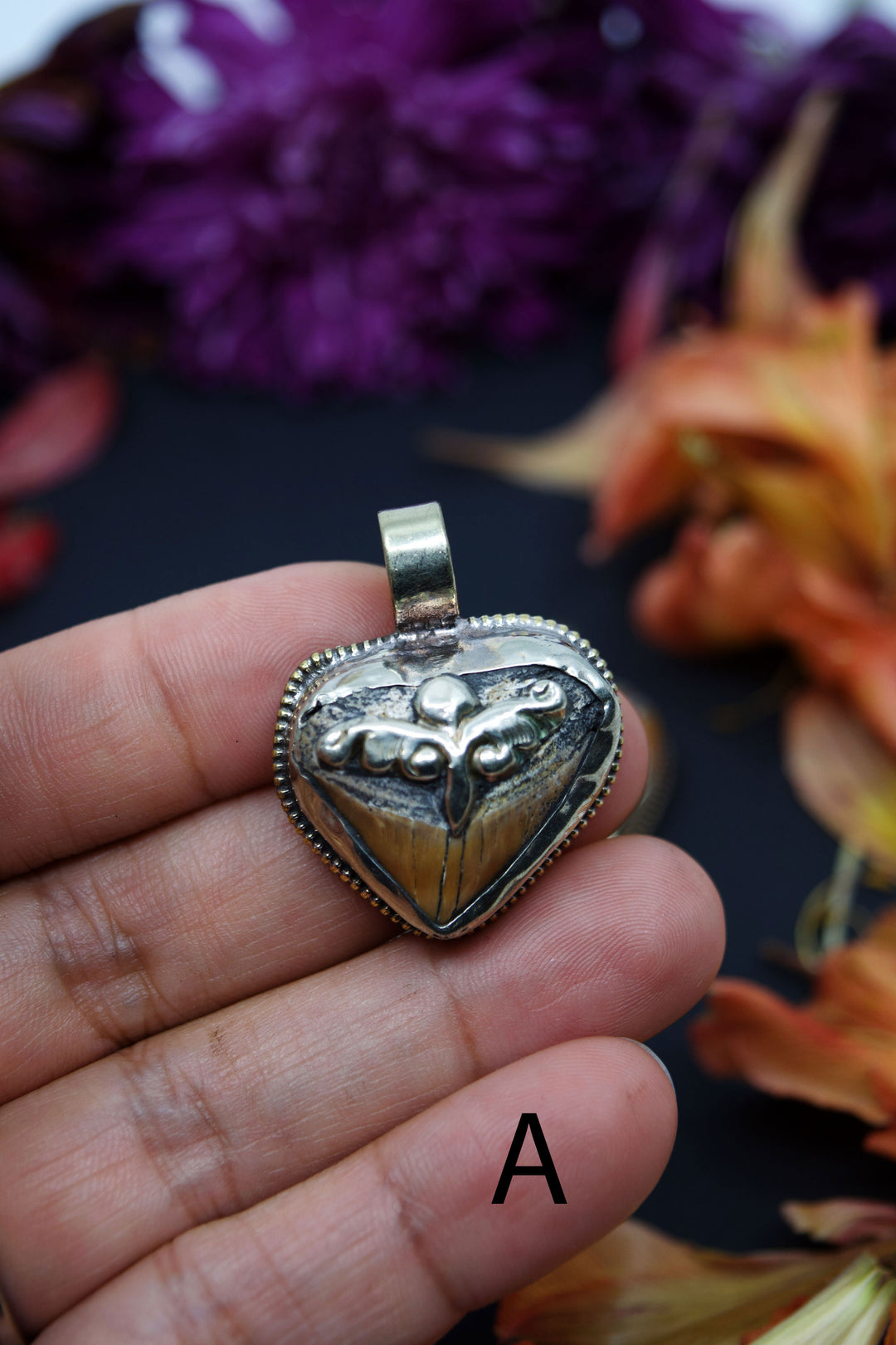 Timeless Shark Tooth Pendant, OOAK, Himalayan Jewelry, Tribal Chic Pendants, Handmade, Gifts